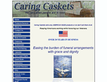 Tablet Screenshot of caringcaskets.com